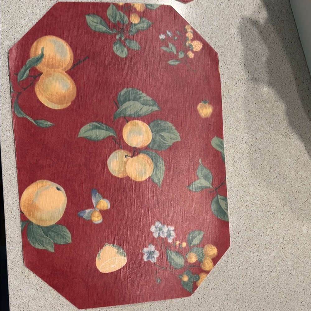 Fruit Print Red Placemat